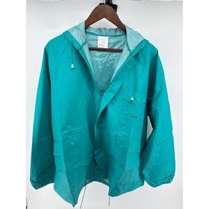 Lake Trail Teal Rain Jacket Hooded Lightweight Windbreaker XL and Pants